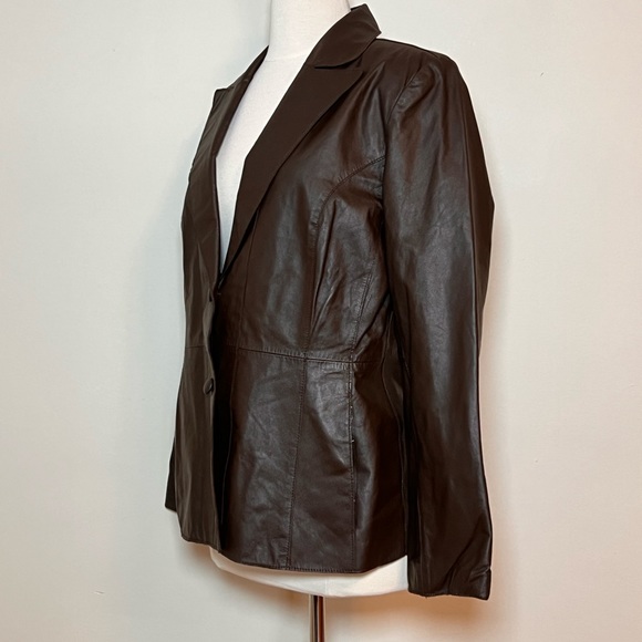 Pamela McCoy Brown Leather Jacket, Size Medium - Picture 8 of 14